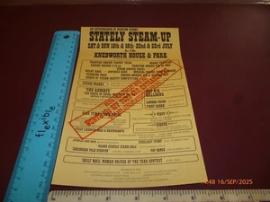 KNEBWORTH HOUSE & PARK STATELY STEAM-UP RALLY TRACTION ENGINE FLYER 70s? - Picture 1 of 2