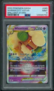 Pokemon SWSH Brilliant Stars Whimsicott VStar 065/172 PSA 9 - Picture 1 of 2