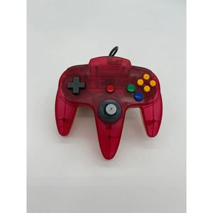 Controller Nintendo 64 N64 OEM Red Watermelon Ice - bastone buono - Foto 1 di 2
