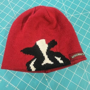 Cappello Berretto Ben & Jerry’s Rosso Maglia Mucca Logo Invernale Gelato Promo Unisex - Foto 1 di 3