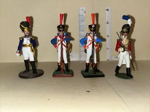 Napoleonic Era 4 Officers 3Russian 1French 3 Made In Russia 1Alymer All mint - Picture 1 of 16