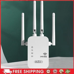 1200Mbps Network Expander 4 Antennas Dual-Band 2.4GHz/5GHz for Home Small Office - Afbeelding 1 van 18