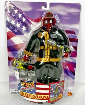 Boneco Marvel Spider-Man Adventure Hero Fireman 10 polegadas Toy Biz RARO #47892 NOVO - Imagem 1 de 4