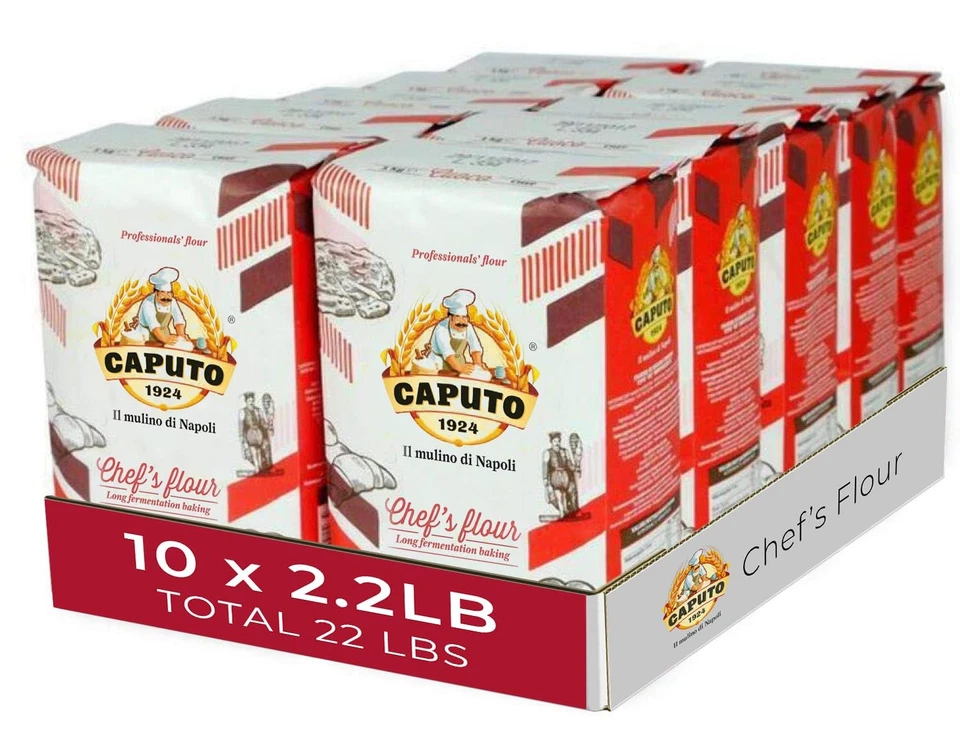 Antimo Caputo Chefs Flour 2.2 磅(10 件)- 意大利双零 00 - 柔软 — 第 1/4 张图片