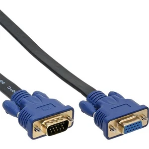 InLine Cavo S-VGA, Sub-D 15pin HD femmina a Sub-D 15pin HD maschio, 1,5m, Piatto - Afbeelding 1 van 4