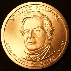 2010-P Millard Fillmore $1 Presidential Dollar AU from US Mint Set - Picture 1 of 2
