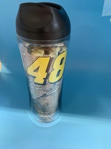Jimmie Johnson #48 Plastic 16 OZ Tumbler With lid New NASCAR - Picture 1 of 4