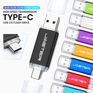 USB-C Flash Drive 128GB Free Custom Logo TYPE-C Memory Stick Drives Storage 64GB - Afbeelding 1 van 21