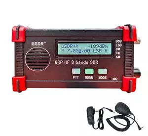 Transceptor portátil USDX USDR HF QRP SDR SSB/CW 8 bandas 5W DSP SDR + batería + micrófono - Imagen 1 de 9