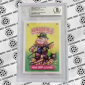 2022 Garbage Pail Kids Horrible Kids Signed By Warwick Davis Beckett Slabbed  - Bild 1 von 2