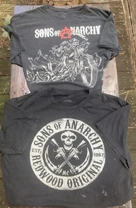 2DE COLECCIÓN Sons Of Anarchy Hombres Camisa XXL Negra Parca Motociclista Programa de TV Camiseta Y2K - Imagen 1 de 17