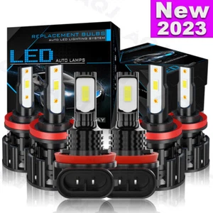 For Chevy Impala 2006-2013 Combo 6X 6000K LED Headlights Hi Lo + Fog Light Bulbs - Picture 1 of 16