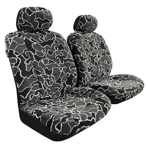 For Toyota Tacoma 2021 Front Seat Covers Puzzle Design Extra Soft Faux Sheepskin - Picture 1 of 1