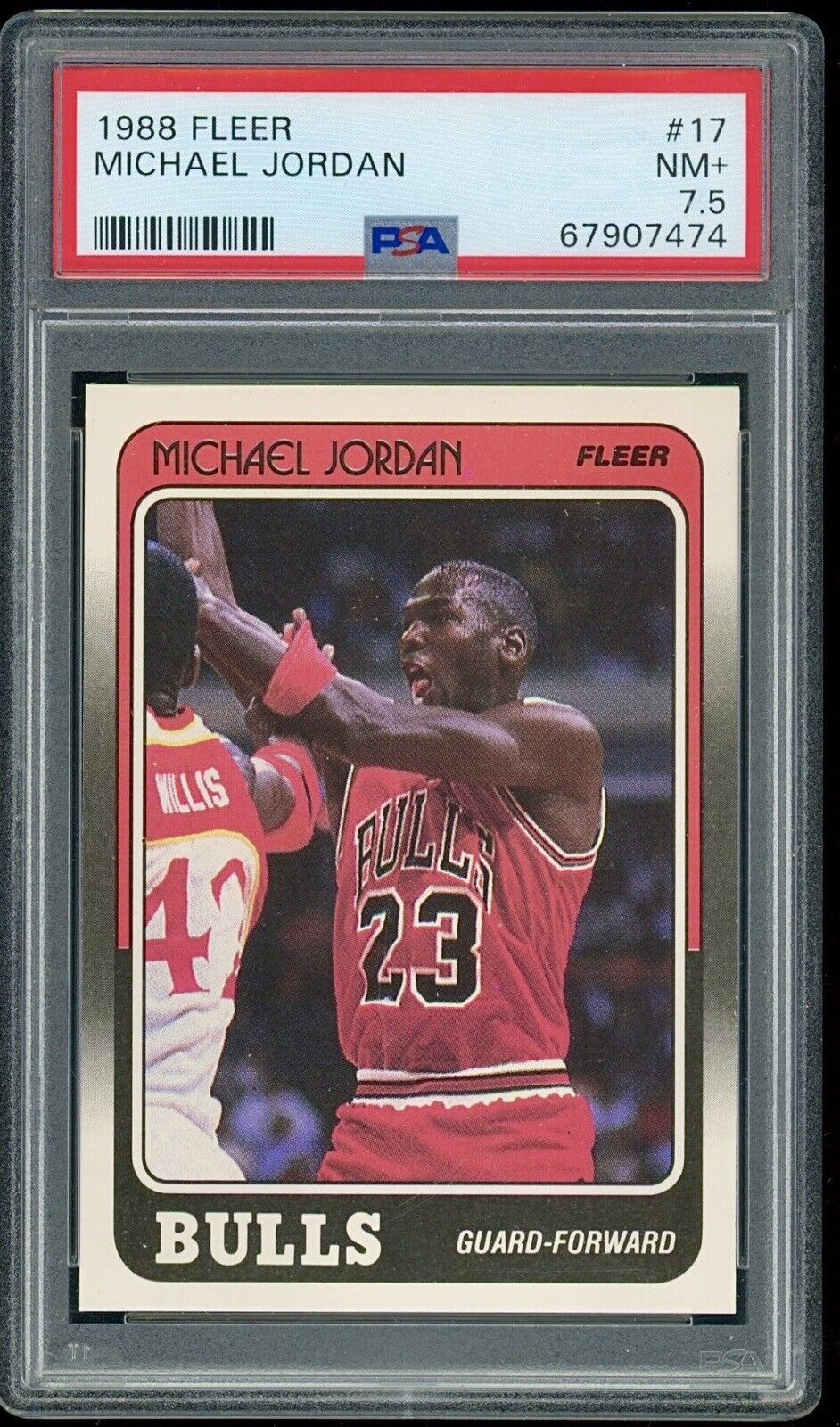 1988-89 Fleer Michael Jordan PSA 7.5 Low POP Chicago Bulls Card No #17
