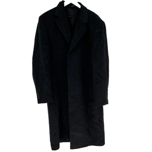 Nautica Wool Trench Coat Black Men’s Size 42L - Picture 1 of 7