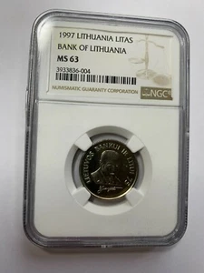 1997 Lithuania Litas NGC MS63 --Jurgutis--- - Picture 1 of 2