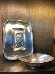 INTERNATIONAL SILVER CO TROPICAL PLATTER ART DECO - Picture 1 of 9