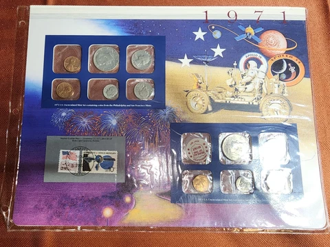 1971 coins and stamps sealed usa Cover