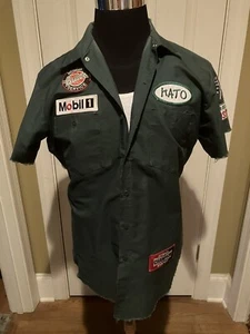 Vintage Rockabilly Hipster Doofus Buick Nailhead Work Shirt Size L - Picture 1 of 9