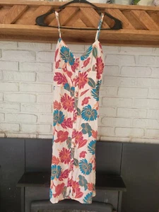 Forever 21 Floral Mini Dress Adjustable Straps Tie Back Size S - Picture 1 of 7