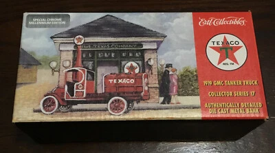 ERTL  1919 GMC Tanker Truck Bank  TEXACO  Chrome 2000 Millennium Edition - Image 1 of 4
