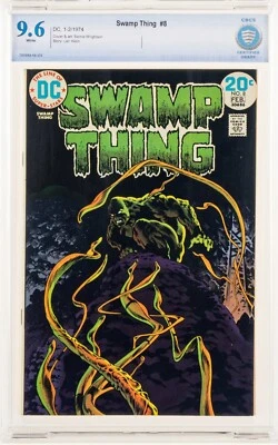 Swamp Thing #8 DC Comics 1974 CBCS 9.6 NM+ White pages Bernie Wrightson Art cgc - Image 1 of 4