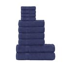 Thick 100 Cotton 10 Piece Towel Set Gift 4 Face And 4 Hand And 2 Bath Towels
