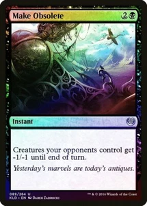 Make Obsolete FOIL Kaladesh NM Black Uncommon MAGIC GATHERING CARD ABUGames - Picture 1 of 1