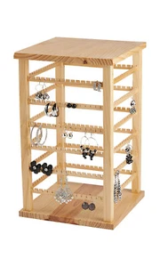 Large Wood Rotating Earring Display - Picture 1 of 1