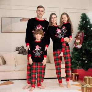 Christmas Family Matching Pyjamas Womens Mens Kids Baby Nightwear Pajamas Gift - Picture 1 of 16