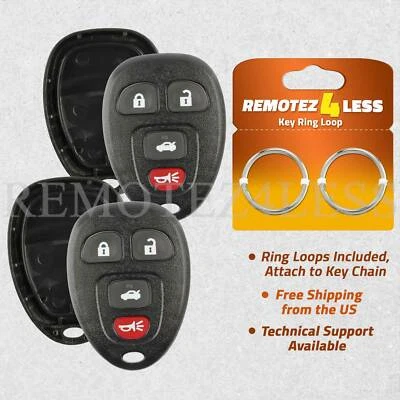 for Buick Chevy Pontiac Saturn Keyless Remote Car Key Fob Shell Case 4b Pair - Image 1 of 4