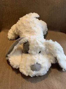primark cream grey dog soft Plush toy Comforter Eye Patch  11" Lovely Condition - Picture 1 of 7