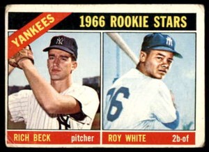 1966 TOPPS RICH BECK/ROY WHITE NEW YORK YANKEES #234 ROOKIE RC LOW GRADE X463