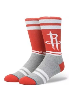 Stance NBA Houston Rockets Red Gray White City Gym Socks NEW - Image 1 of 4