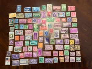 us postage stamps used lot. 300+ stamps, no duplicates. 1928-1990. Off paper - Picture 1 of 3