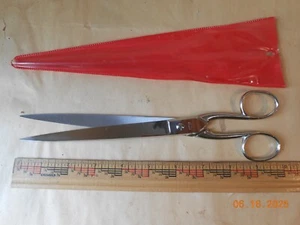 HOFFRITZ N.V. ITALY 6 INCH CARBON STEEL PAPER SCISSORS WITH COVER - Picture 1 of 5