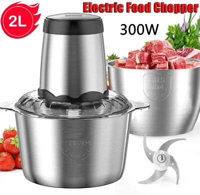 2L 300W Electric Food Veger Chopper Food Processor Kitchen Meat Grinder Mixer
