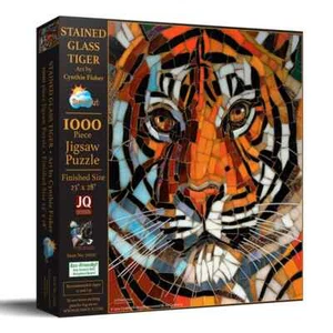 SEALED Stained Glass Tiger 1000 Pc Puzzle - Picture 1 of 2