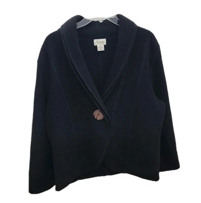 Cárdigan Suéter 100% Lana Negro Talla XL Botón Grande Cambridge Dry Goods  Foto 1 de 4