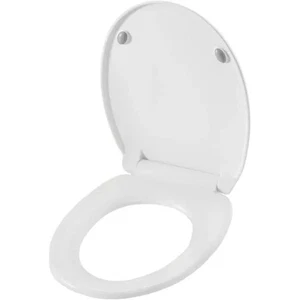 PREMIUM Tapa de inodoro en forma de O - Asiento de inodoro con descenso automático, blanco - Imagen 1 de 4