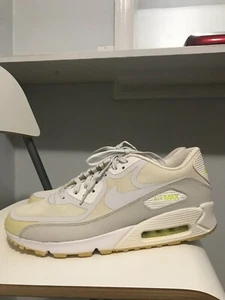 Nike Air Max 90 CMFT PRM TAPE Mens Sz 11 616317-103 GLOW IN THE DARK WHITE  - Picture 1 of 7