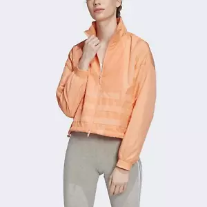 adidas Originals Women's Large Logo Track Top Chalk Coral Orange X-Large - Picture 1 of 9