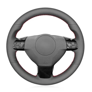Black Leather Car Steering Wheel Cover for Opel Astra H Signum Vectra C Vauxhall - Picture 1 of 14