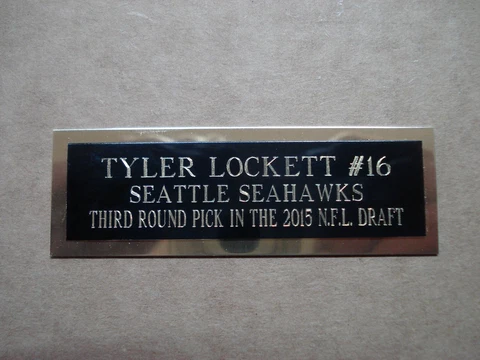 Tyler Lockett Football Card Seattle Seahawks Card Plaque Nameplate 1" X 3" Cover