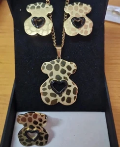 Conjunto joyas acero inoxidable chapado en oro 18k - Imagen 1 de 1