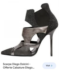 Diego Dolcini Balmain Runway Metallic Leder Stiefel Schuhe Stiletto Absatz US8 38 - Bild 1 von 14