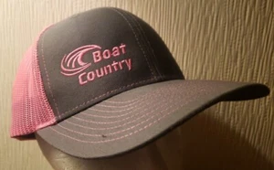 Richardson 112 Mesh Snapback Trucker Hat - Boat Country Pink Gray Embroidered - Picture 1 of 8