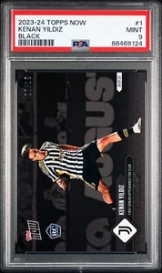 KENAN YILDIZ TOPPS NOW JUVENTUS ROOKIE CARD RC PARALLEL Black 7/10 PSA MINT 9 - Foto 1 di 3