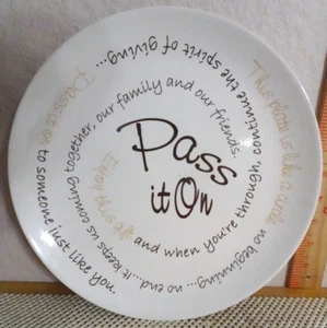 CARSON Collector's Plate "Life Is A Circle...PASS it On" Ivory 10.75" Plate VGUC - Picture 1 of 4