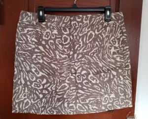 ANN TAYLOR LOFT Women's 6 Animal Print 100% Cotton Mini Skirt - Picture 1 of 5